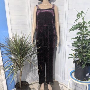 Coldwater Creek Velvet Paisley Overalls Petite L